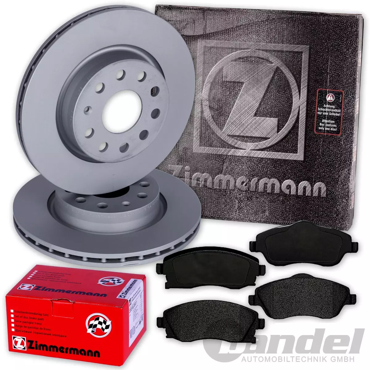 Гальмівні диски та колодки Zimmermann для VW GOLF VI CABRIOLET (517) 1.4 TSI