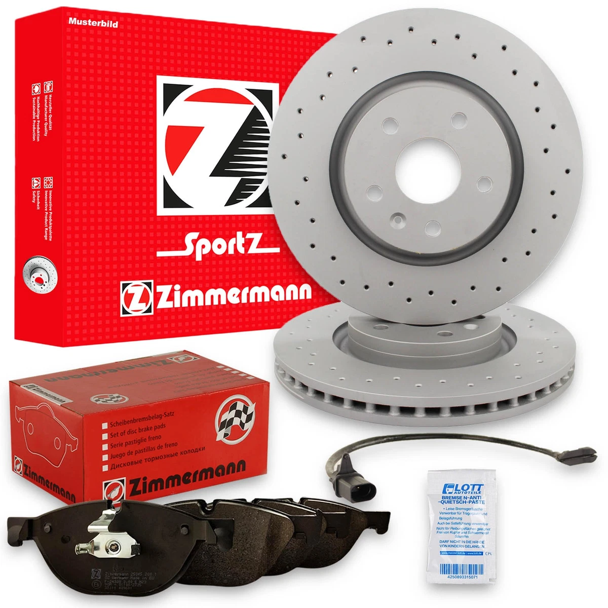 Комплект гальмівних колодок і дисків Zimmermann для SUZUKI LIANA 1.3